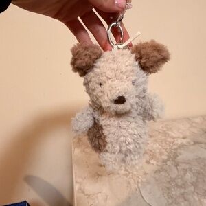 Jellycat little pup bag charm